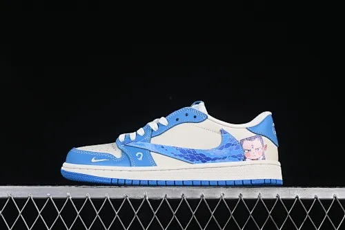 All categories Air Jordan Jordan series basketball shoes Air Jordan 1 Low high-end customized low-top sneakers Travis Scott x Fragment Design x Air Jordan 1 Low OG SP AJ1 Qiao 1 Nezha joint Lingzhu low-top cultural casual sneakers XS2025-066
